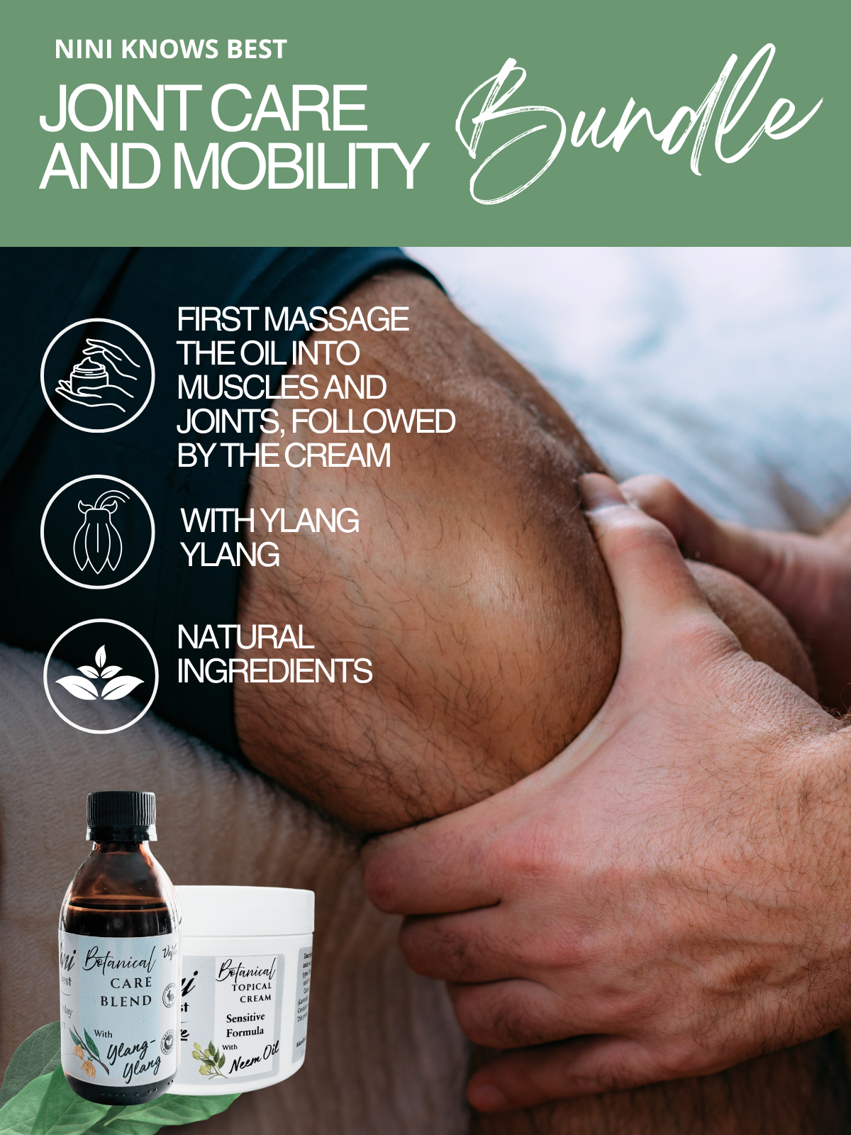 Joint Care Bundle - Botanical Topical Oil & Sensitive Neem Cream