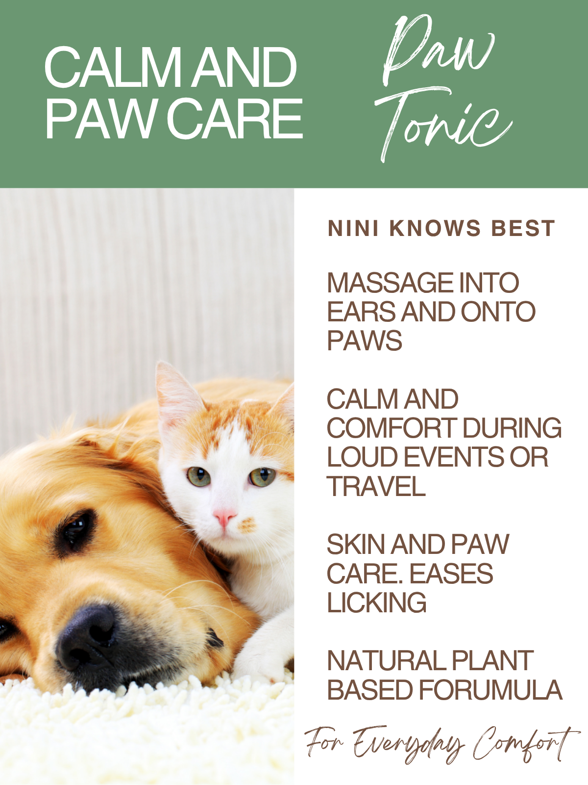 Paw Tonic for Calm and Paw Care