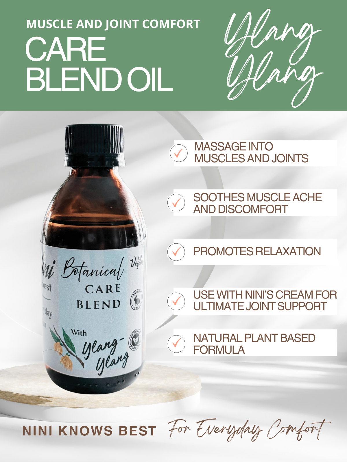 Care Blend Oil with Ylang Ylang for Joint and Muscle Comfort