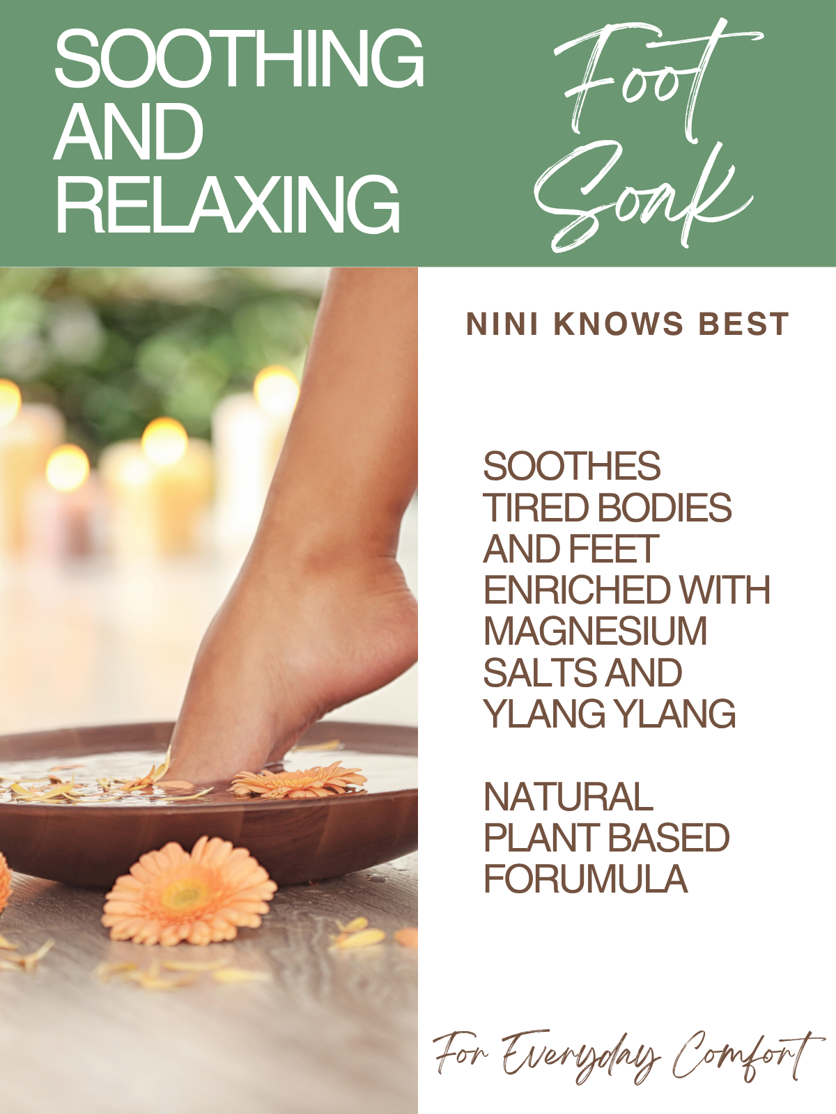 Botanical Bath and Foot Soak for Tired Bodies and Feet