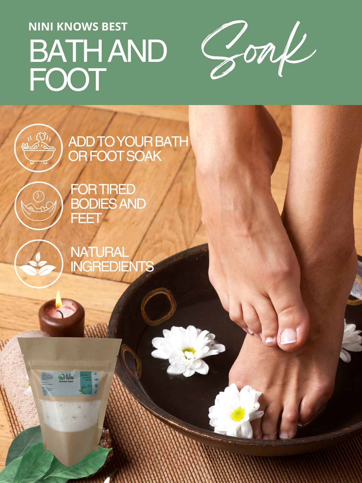 Botanical Bath and Foot Soak for Tired Bodies and Feet