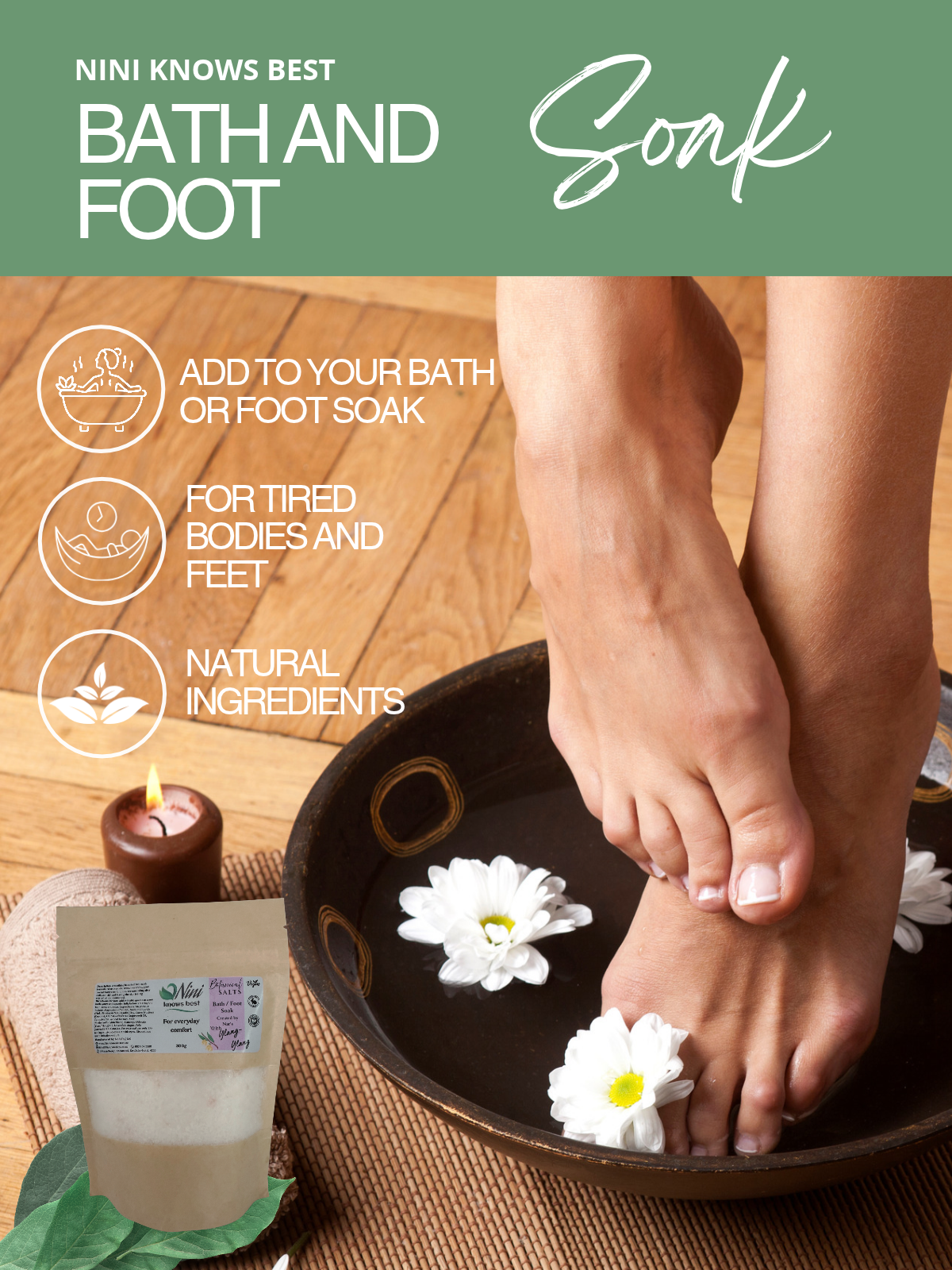 Botanical Bath and Foot Soak for Tired Bodies and Feet