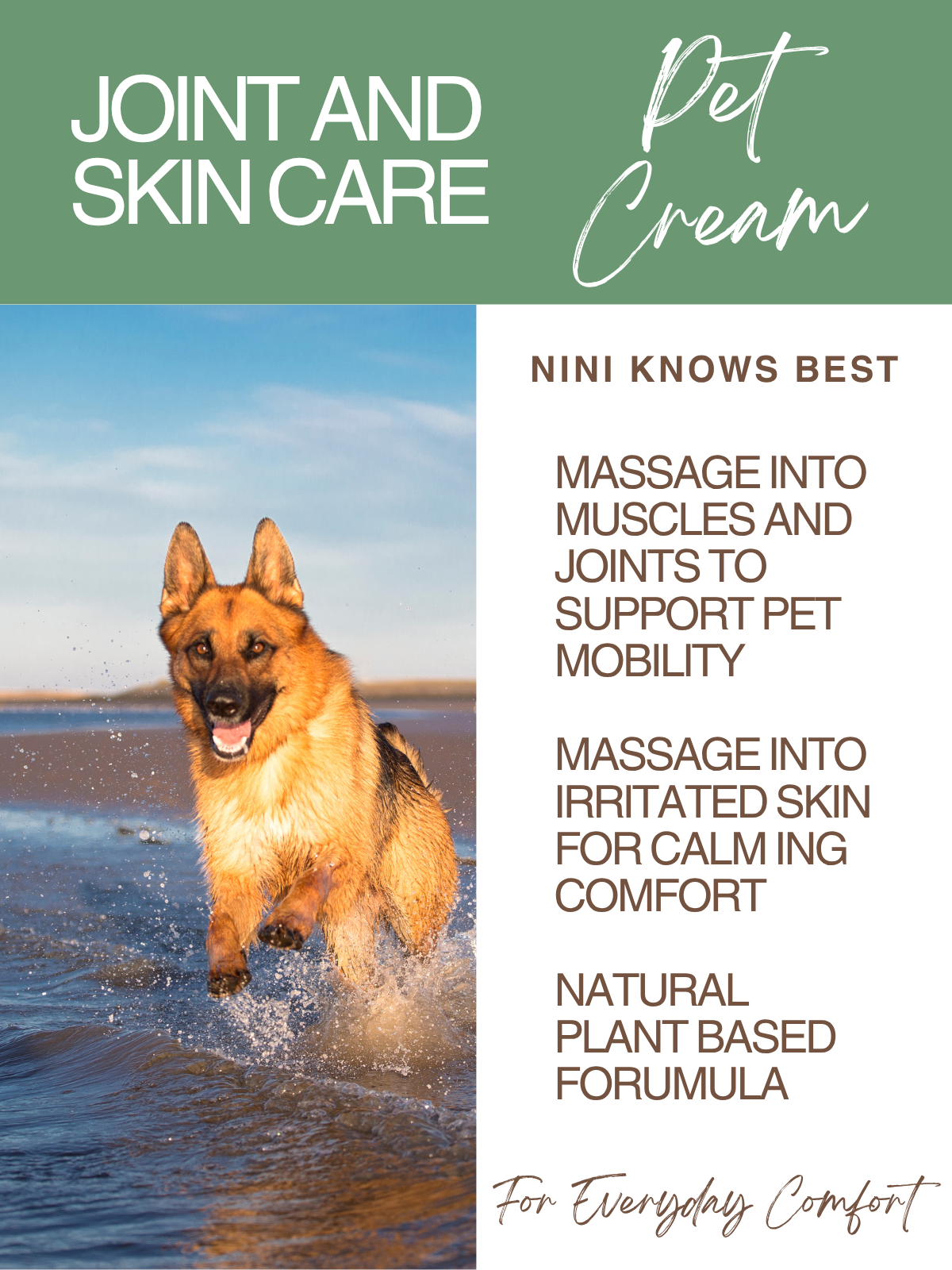 Pet Cream for Joint Support and Comfort