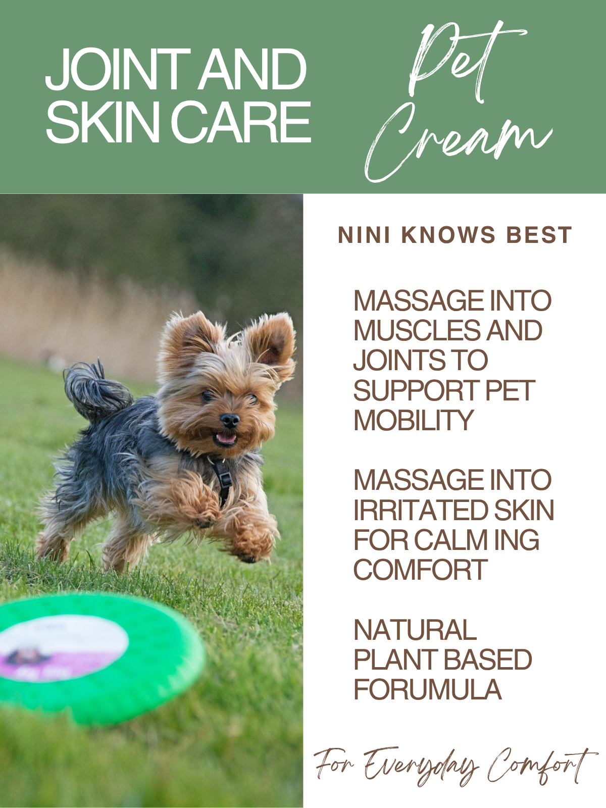 Pet Cream for Joint Support and Comfort