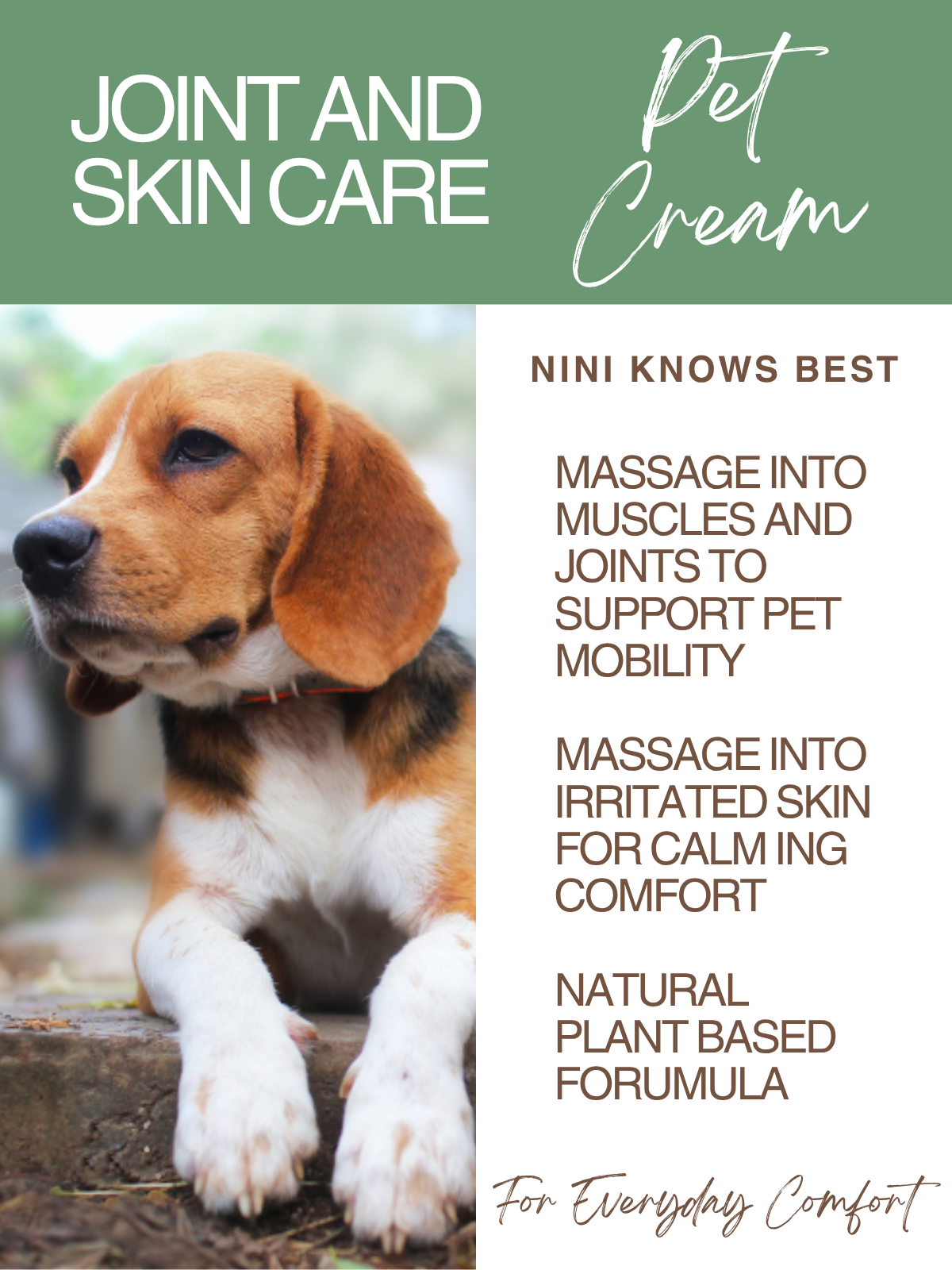 Pet Cream for Joint Support and Comfort