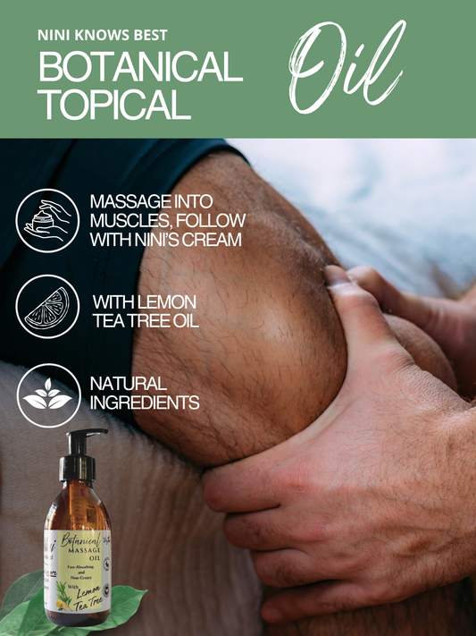 Botanical Topical Oil with Lemon Tea Tree for Muscle Comfort