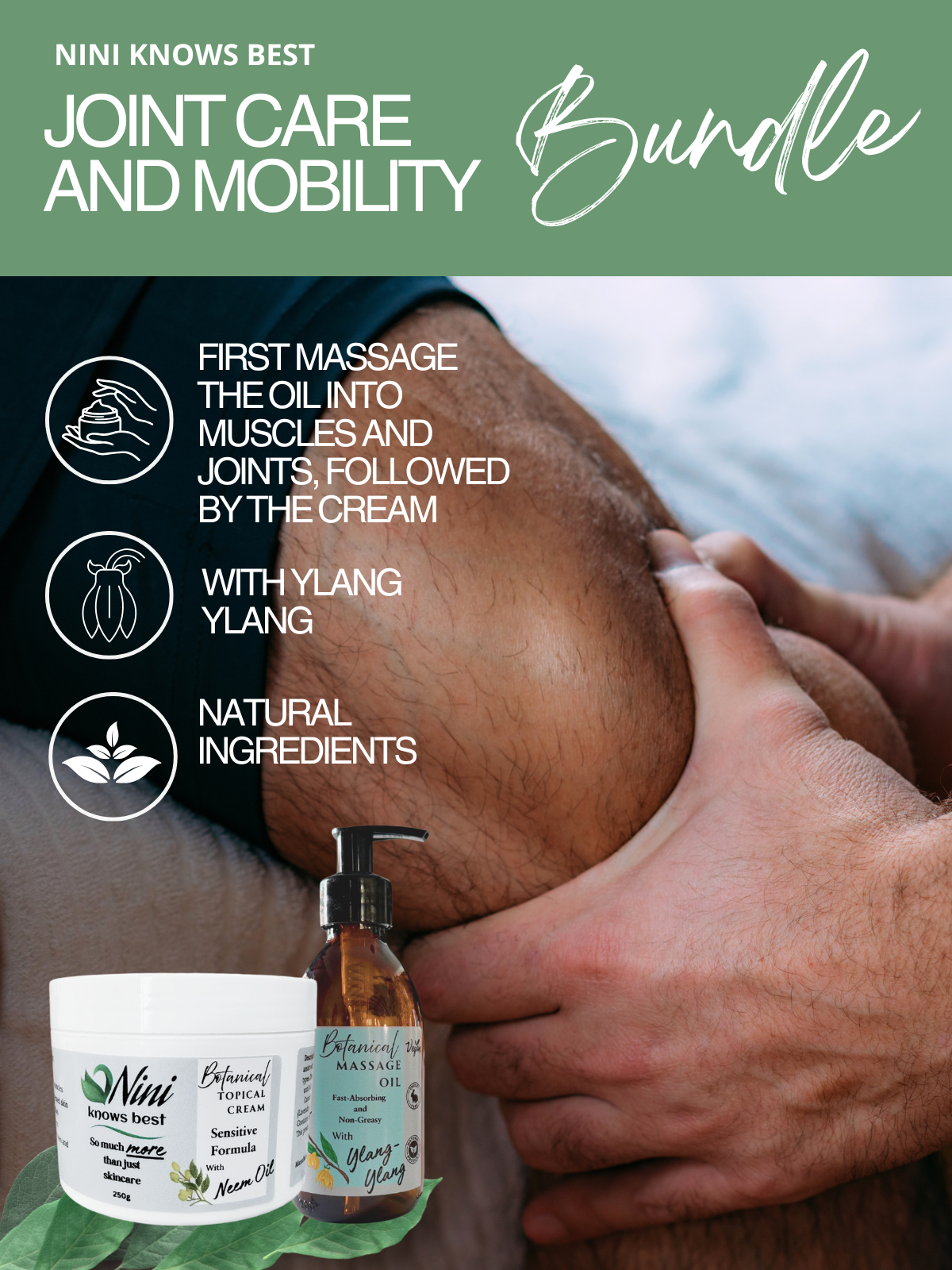 Joint Care Bundle - Botanical Topical Oil & Sensitive Neem Cream