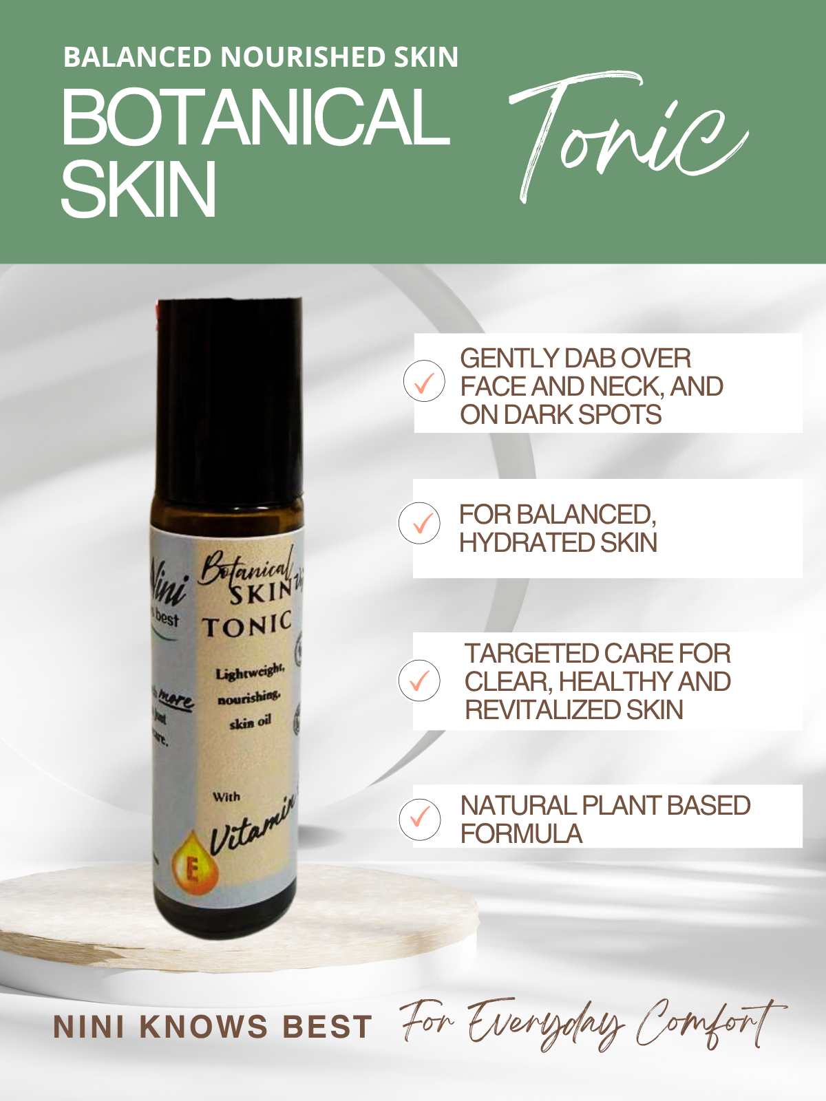 Botanical Skin Tonic for Balanced and Hydrated Skin