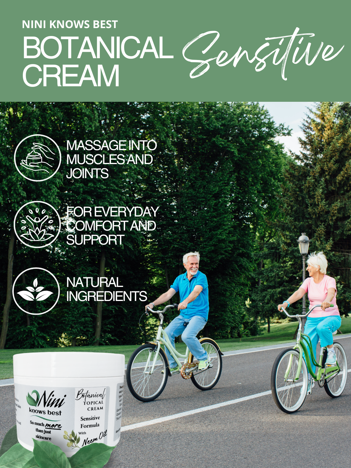 Sensitive Cream with Neem Oil for Joint and Muscle Support