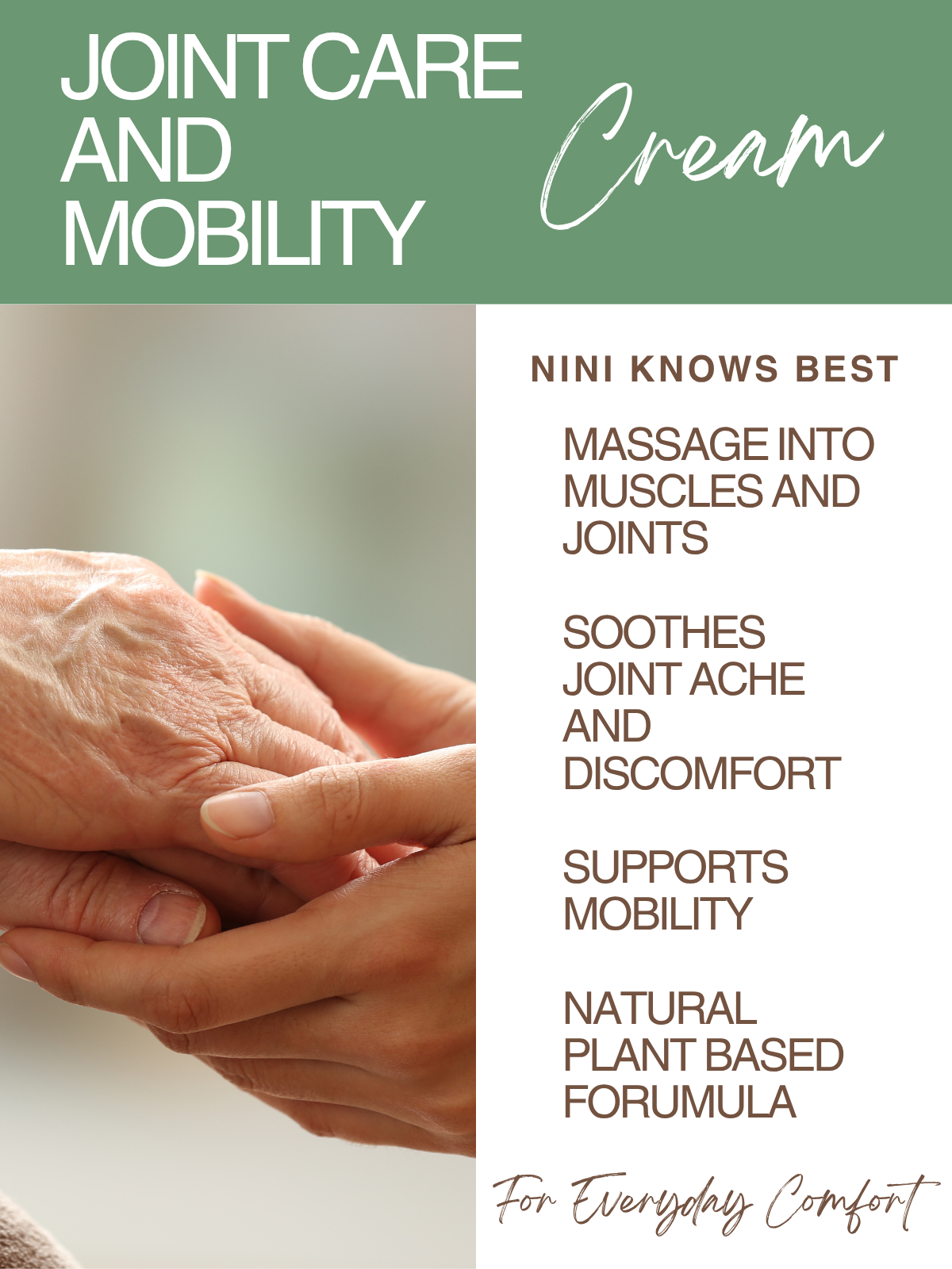 Sensitive Cream with Neem Oil for Joint and Muscle Support