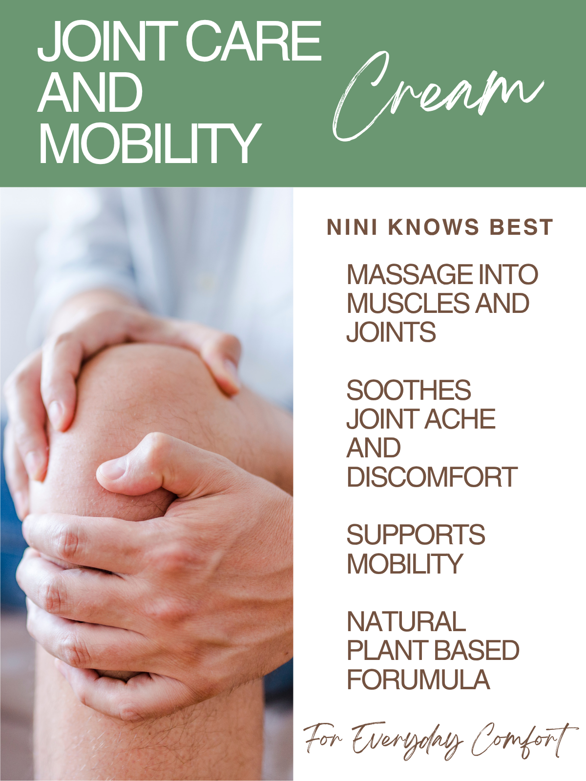 Sensitive Cream with Neem Oil for Joint and Muscle Support