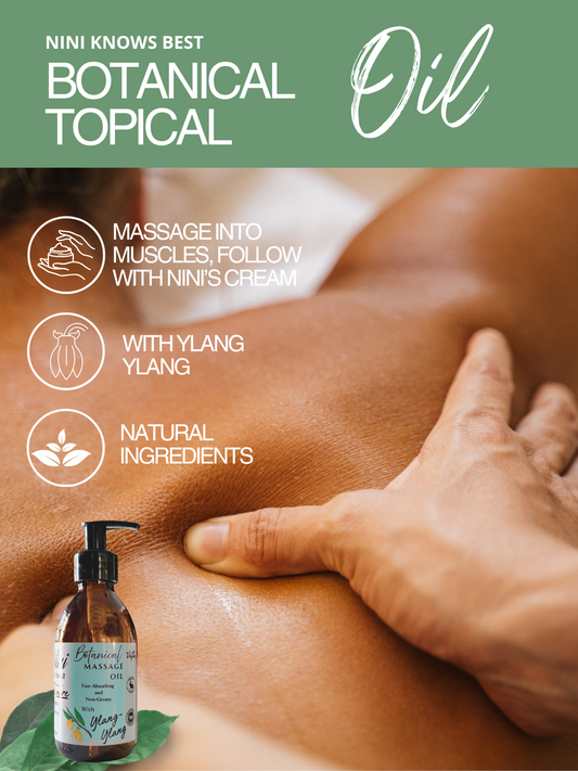 Botanical Topical Oil with Ylang Ylang for Muscle Comfort